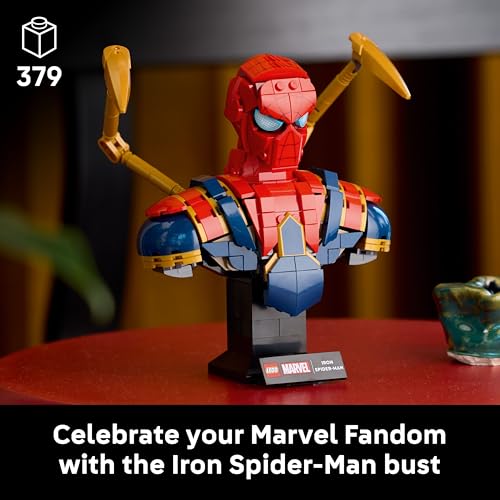 Detalle 2 de LEGO Marvel Iron Spider-Man Bust 76326 – Display Model for Adults