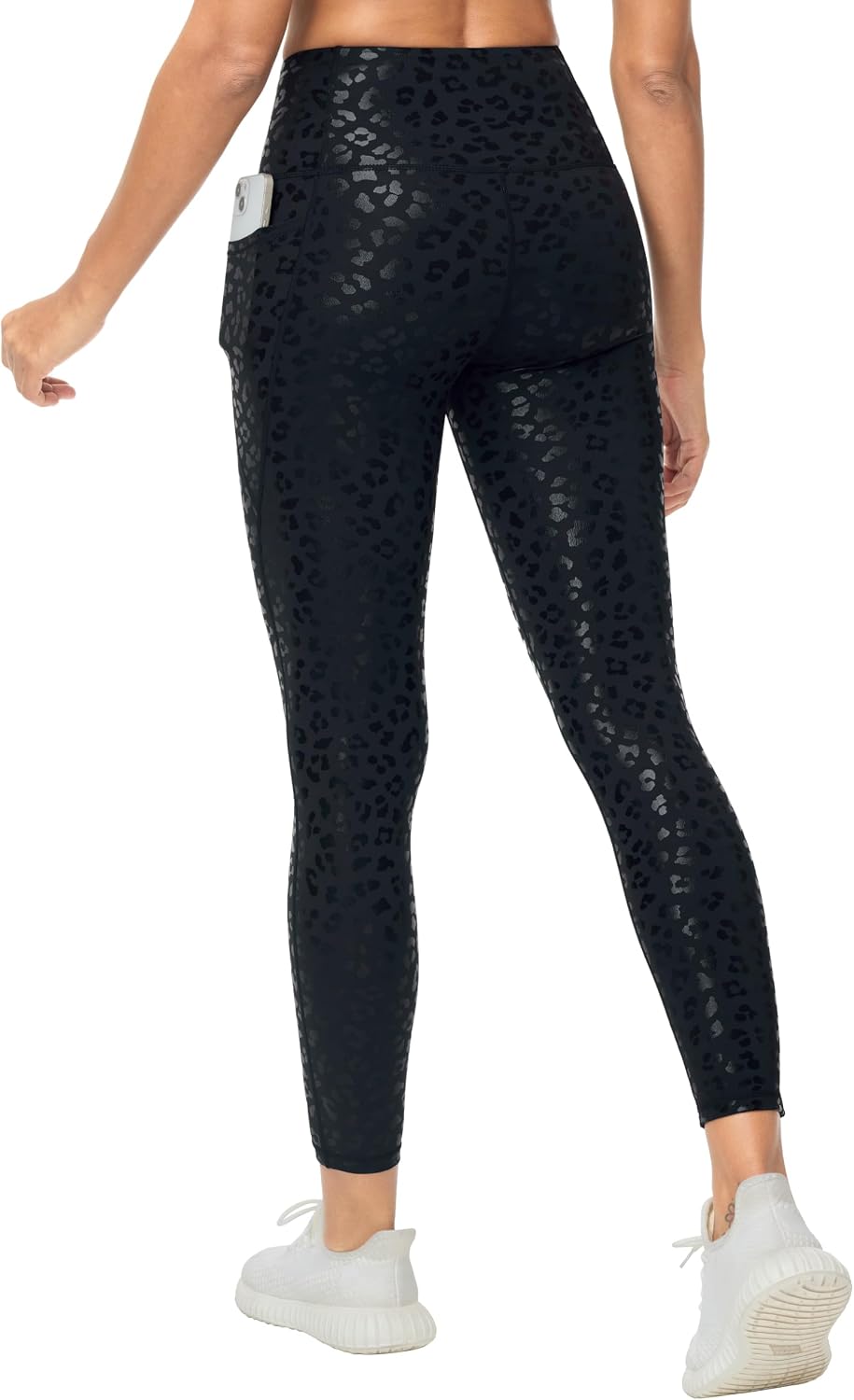 Detalle 2 de THE GYM PEOPLE High Waist Leggings with 4-Way Stretch and Side Pockets