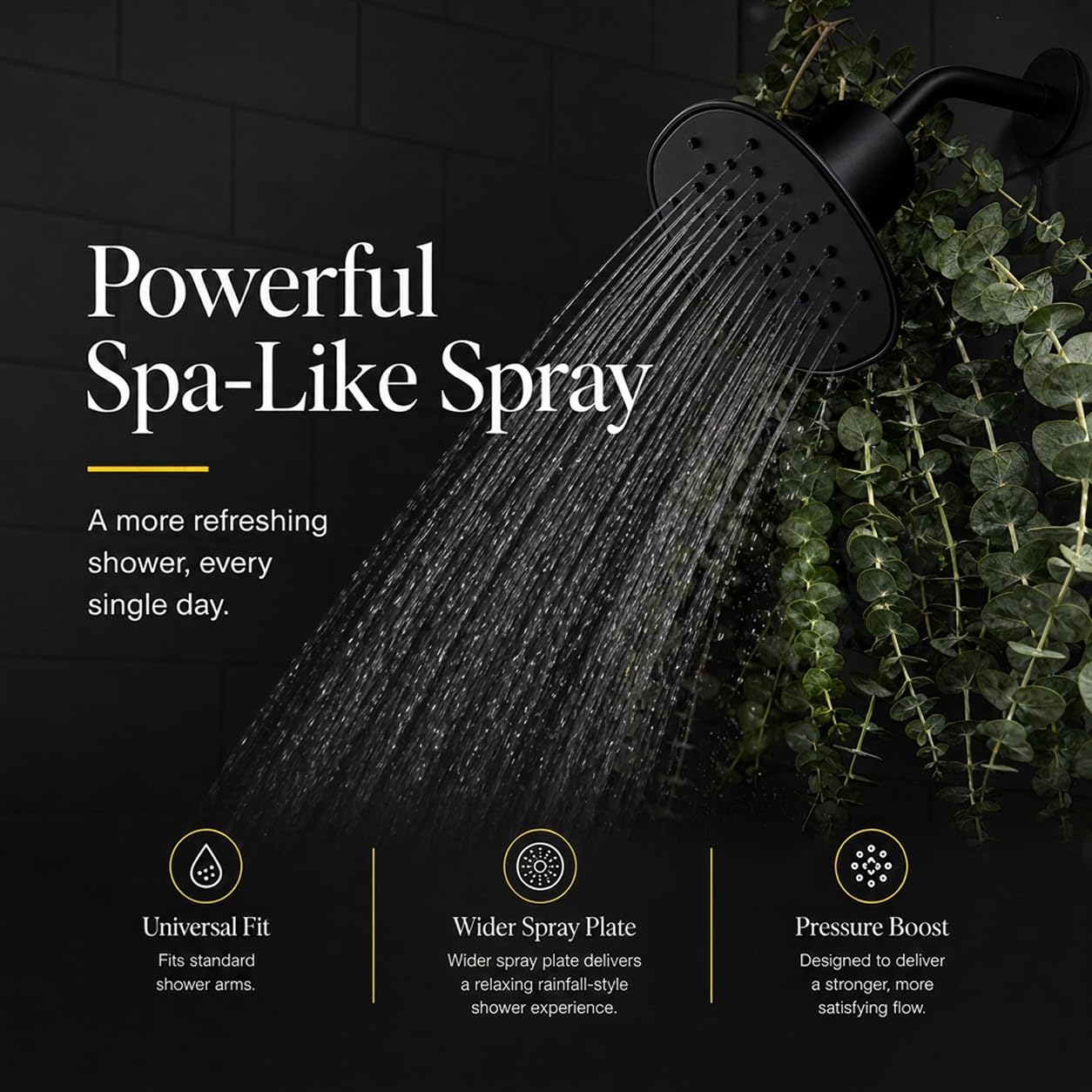 Thumbnail 6 de Afina Filtered Shower Head with KDF-55 Filtration — High-Pressure Rainfall (Chrome)