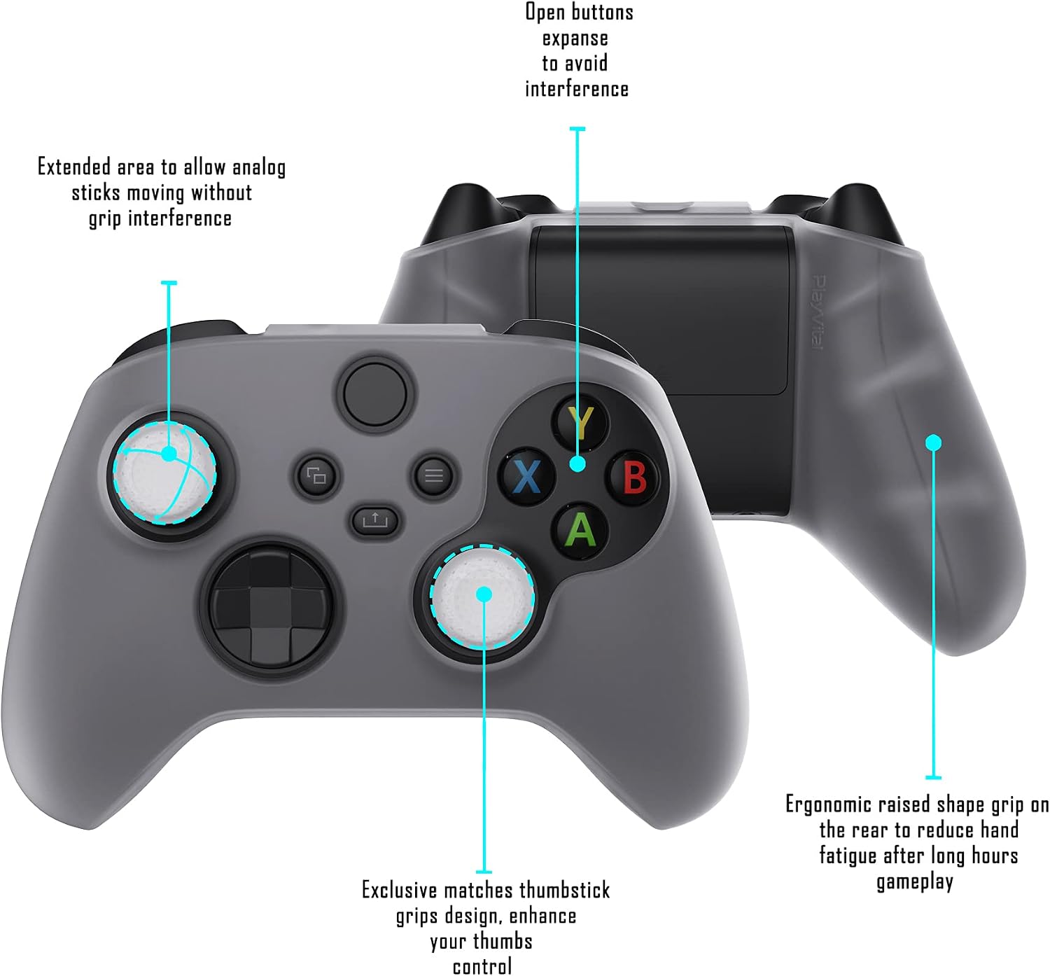 Detalle de PlayVital Anti-Slip Silicone Cover for Xbox Series X/S