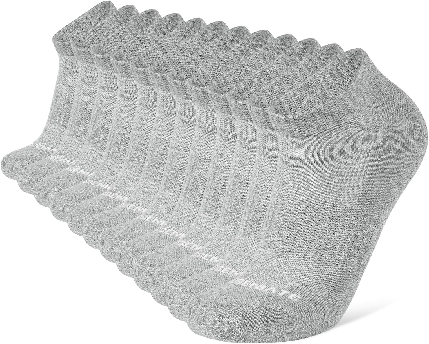 Detalle de CLOSEMATE Low-Cut Cotton Ankle Trainer Socks, Cushioned, Breathable, Non-Slip, 6 Pairs