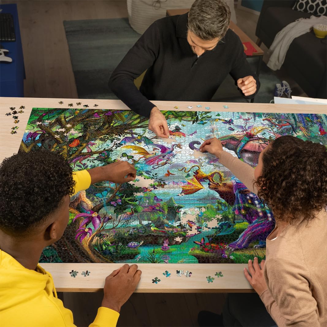 Detalle 2 de Ravensburger Puzzle adulte 4000 pièces « Dragons des Tropiques » (12000812) – dès 14 ans