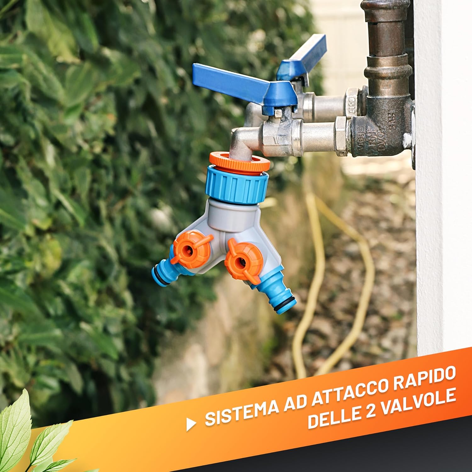 Thumbnail 6 de GRÜNTEK Raccordo Rubinetto a 2 Vie con Valvola e Attacco Rapido – 3/4" Ø, Adattatore 1" Filettato