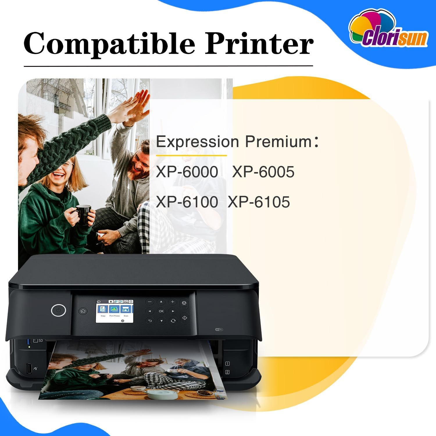 Detalle de Clorisun 202XL Ink Cartridges Multipack for Epson Expression Premium XP-6100/6105/6000/6005/6001