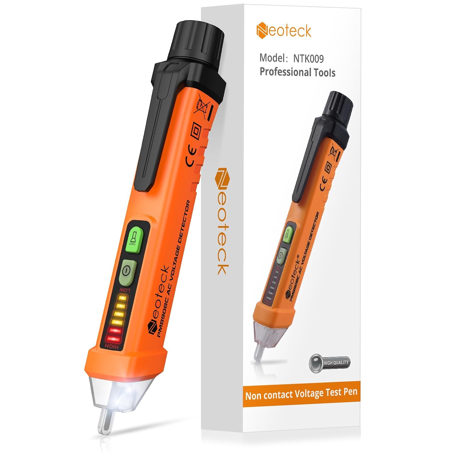 Detalle de Neoteck PM8908C Non-Contact Voltage Tester, 12–1000V AC
