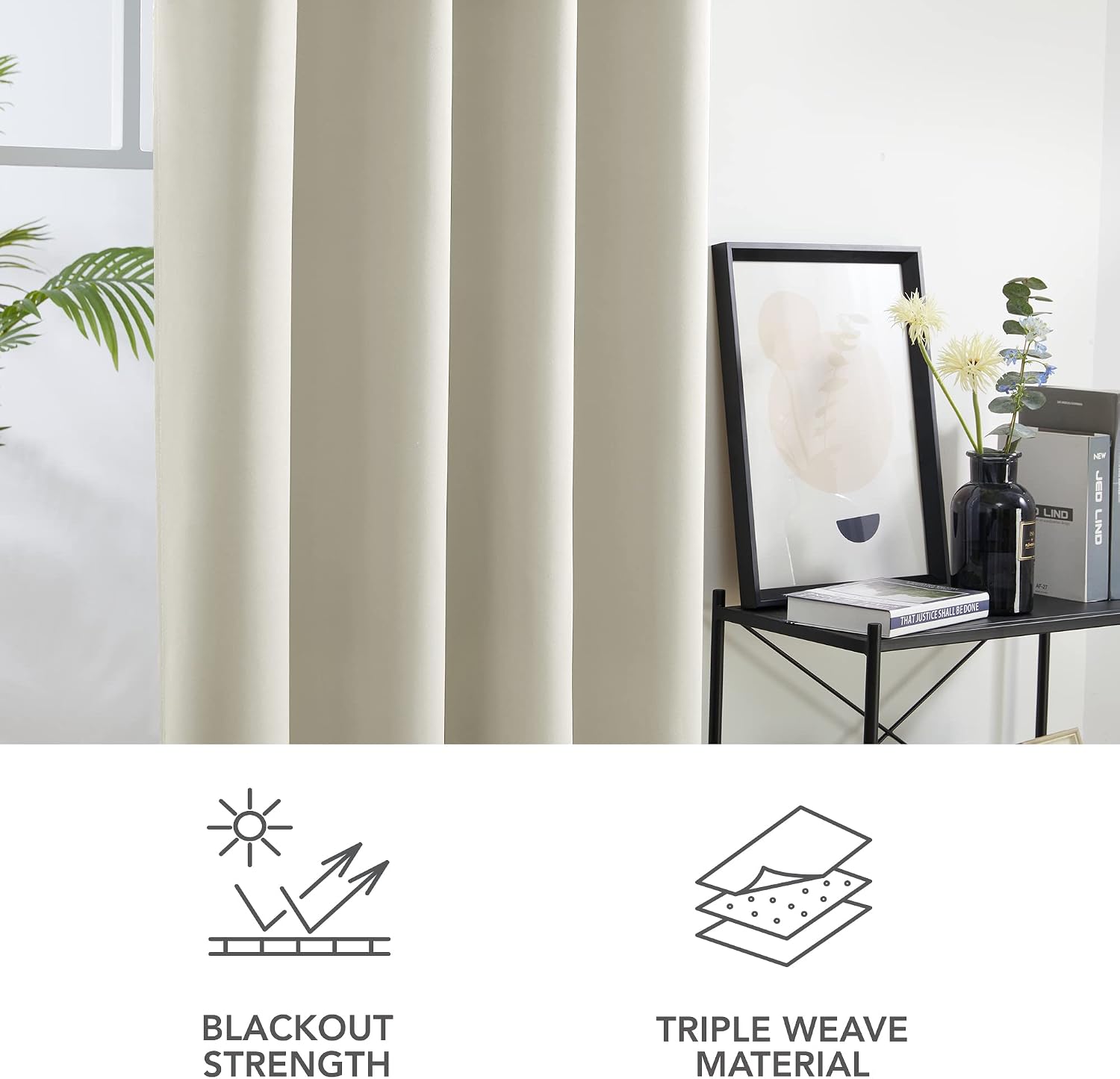 Thumbnail 5 de Deconovo Super Soft Curtains 140x260cm