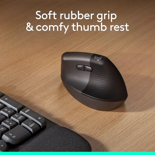 Detalle 2 de Logitech Lift Vertical Ergonomic Wireless Mouse - Graphite