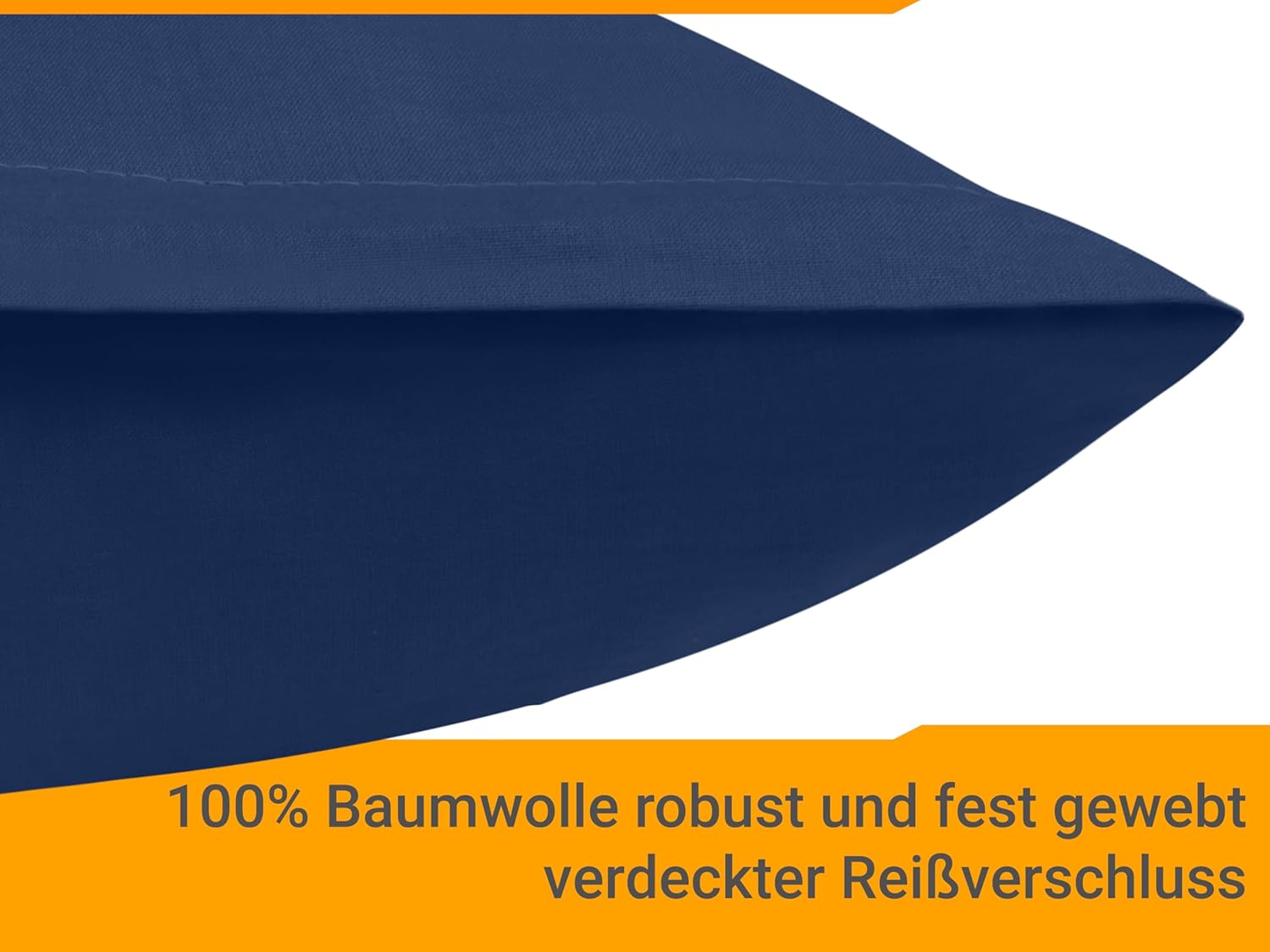 Thumbnail 3 de Housse Coussin 40x40 Coton – Lot de 2, Navyblau, npluseins