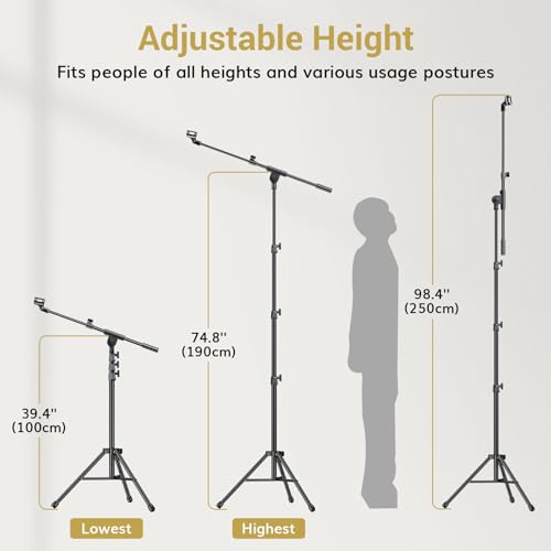 Thumbnail 8 de TONOR Professional Vocal Microphone for Singing with 16.4ft/5m XLR Cable and Heavy-Duty Stand