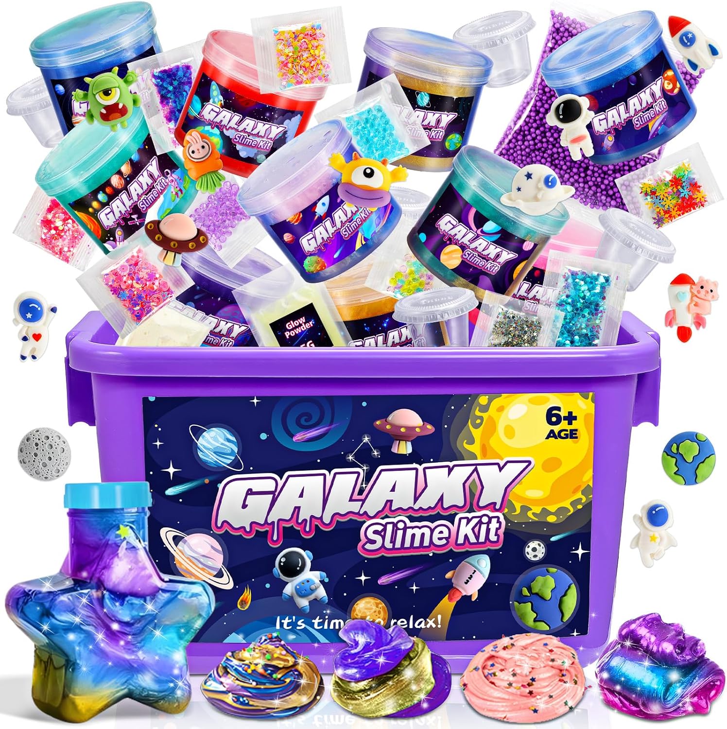 Detalle de iKidiki Galaxy Slime Kit for Kids 6-12