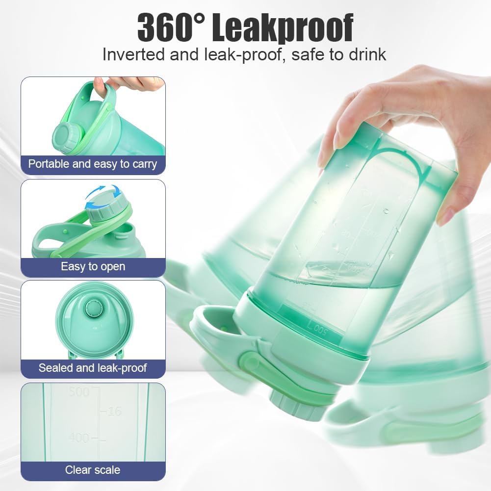 Detalle de Alaoo Protein Shaker Bottle 500 ml, 2-pack
