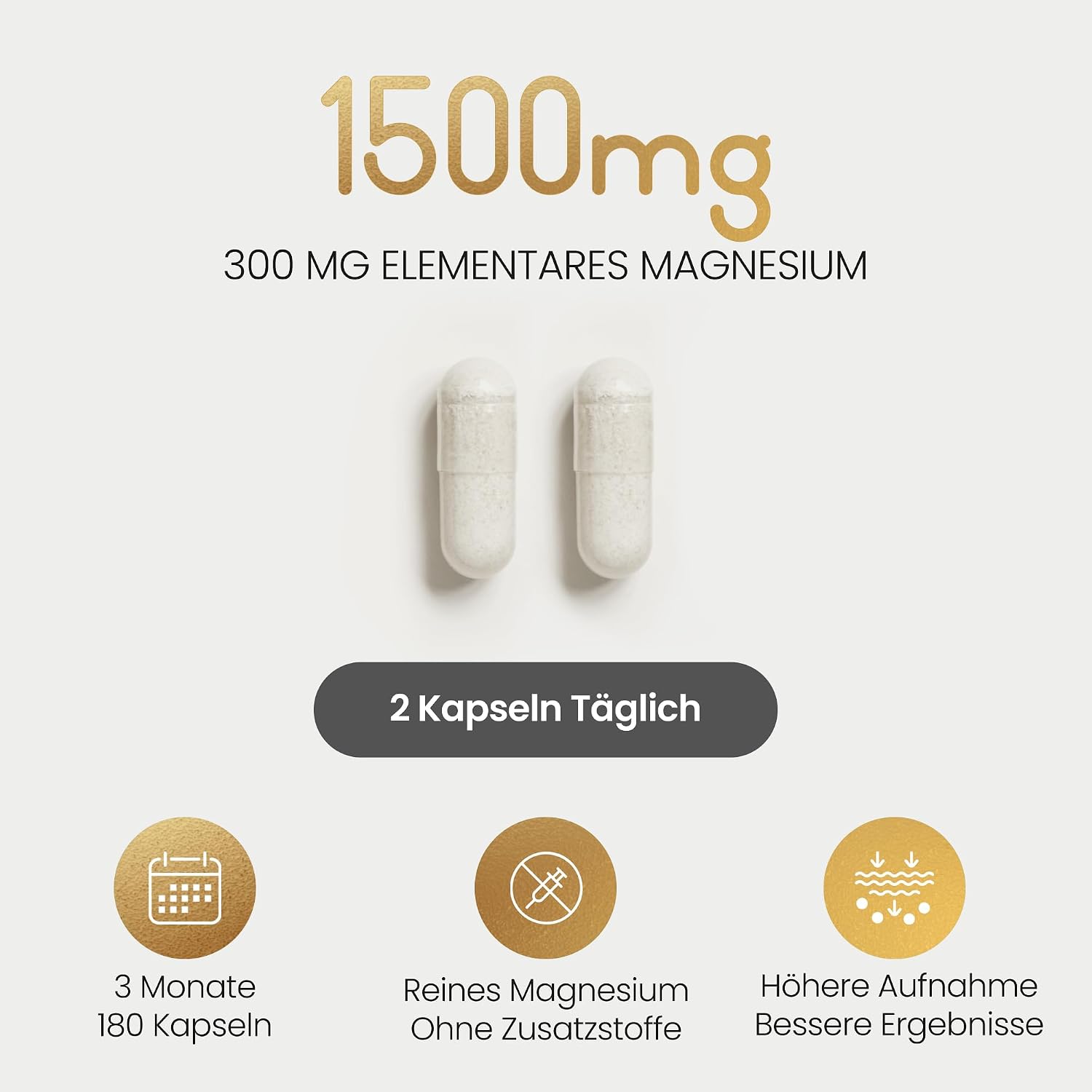 Detalle 2 de VitaBright Magnesium Glycinat 300mg 180 Kapseln