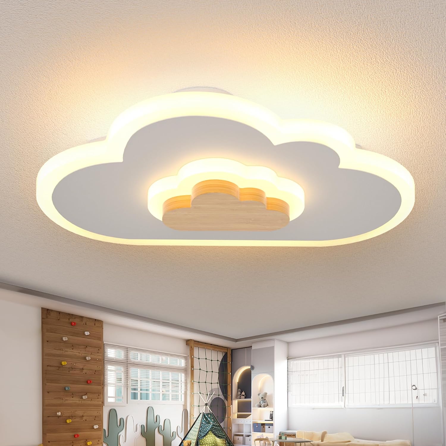 Detalle de AOEH LED Deckenleuchte Wolke 80cm