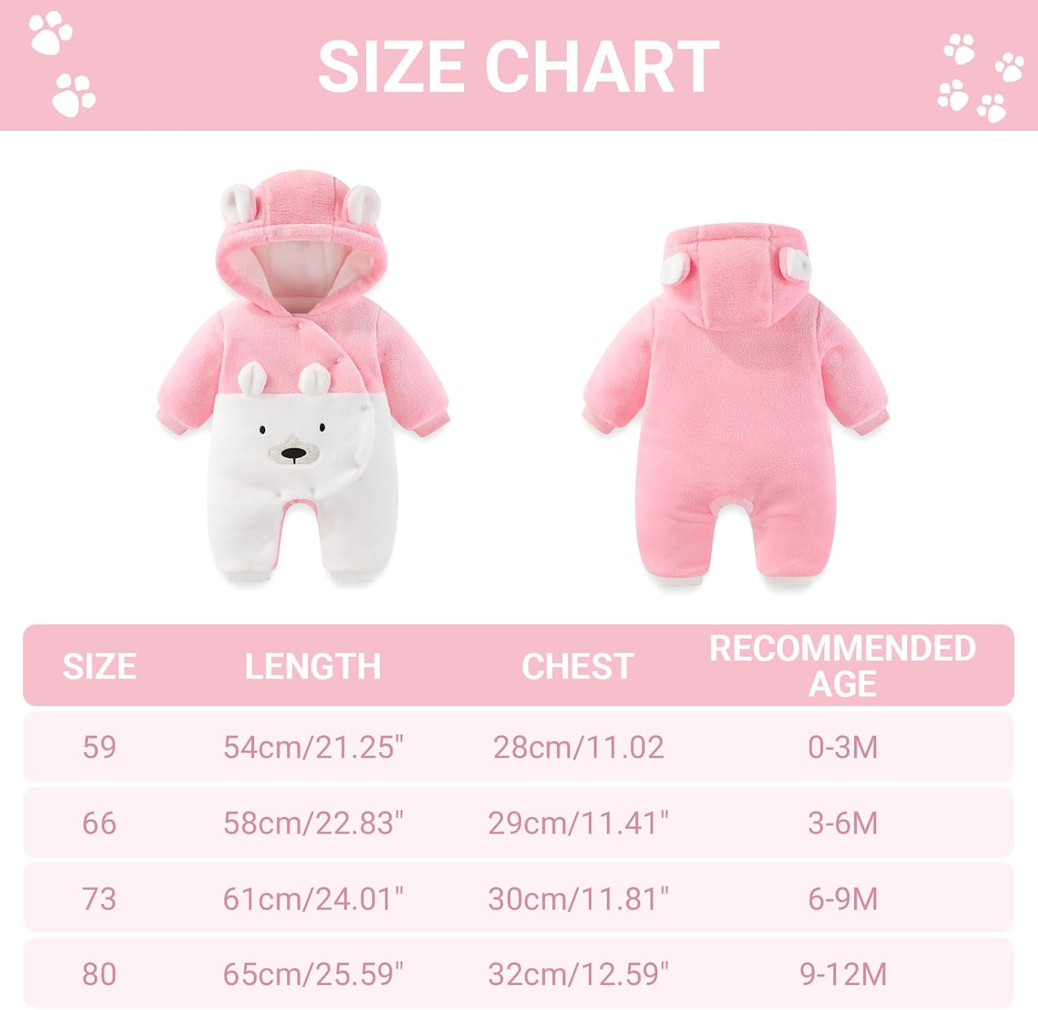 Thumbnail 6 de WYTbaby Baby Snowsuit Fleece Romper 1pc