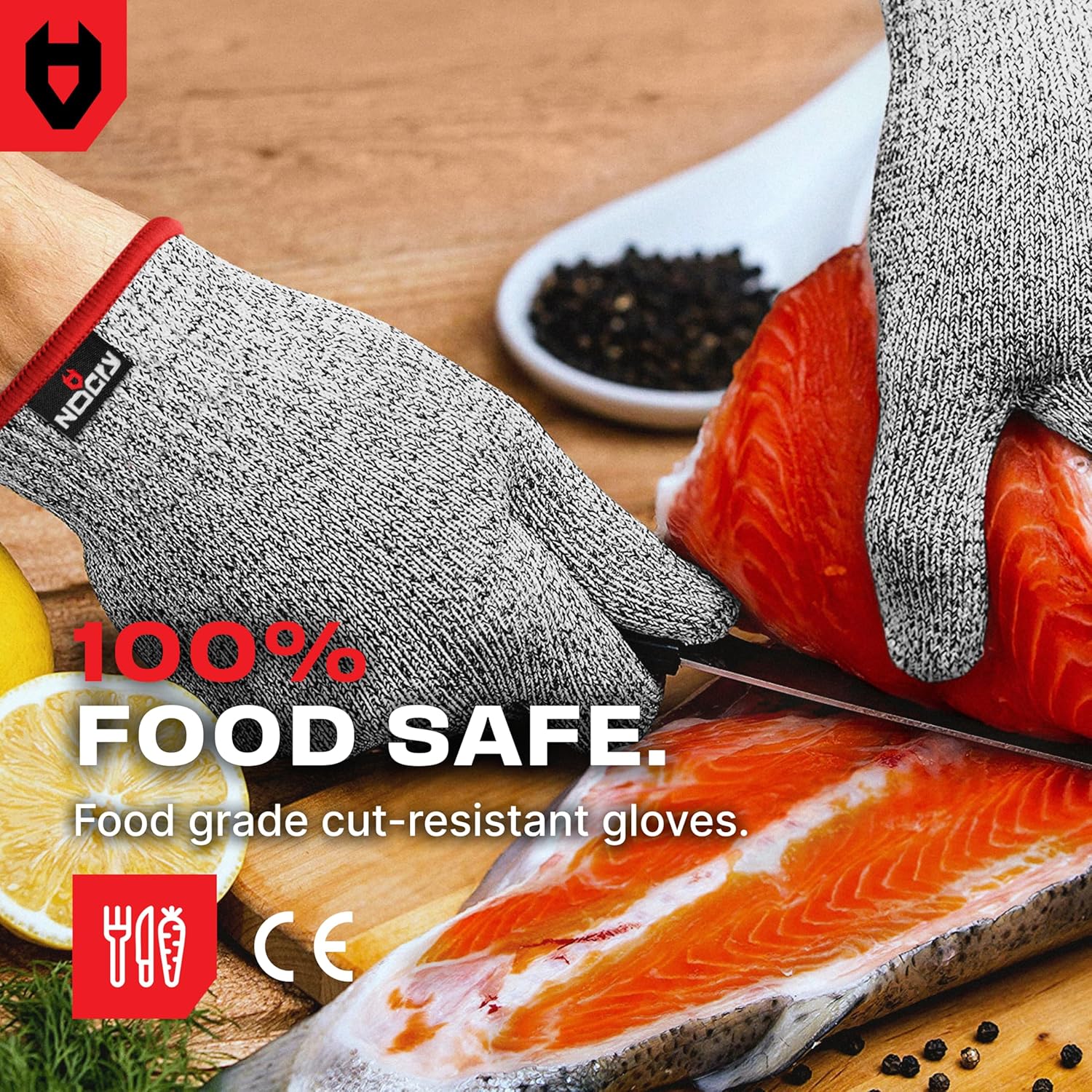 Thumbnail 6 de NoCry Premium Cut Resistant Gloves (Food Grade) – Level 5 protection, ambidextrous & machine washable