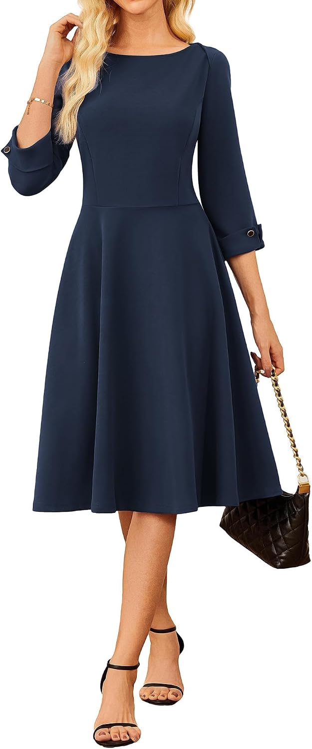 Detalle de GRACE KARIN 2025 Fit and Flare Midi dress