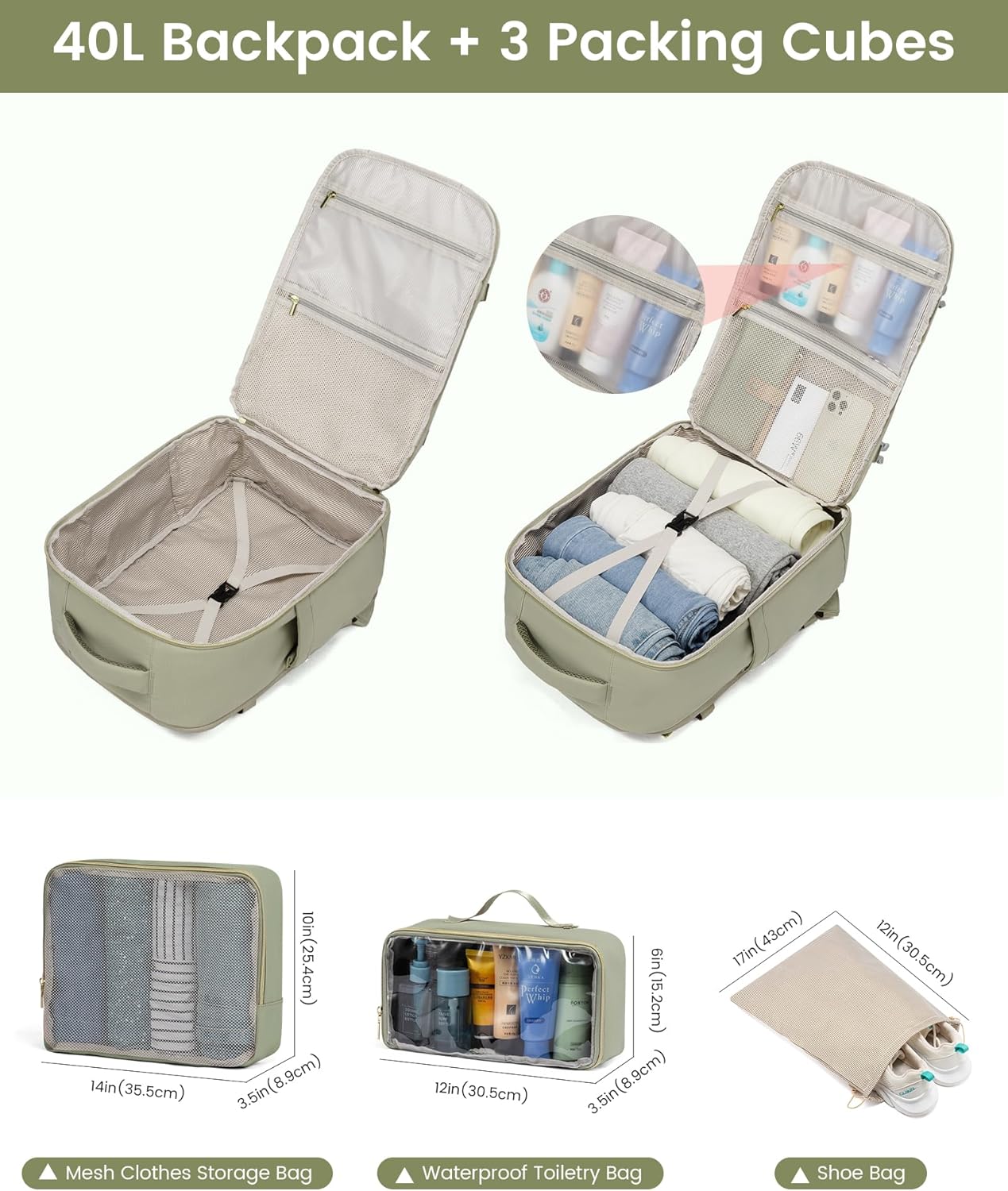 Thumbnail 3 de LOVEVOOK Travel Backpack 40L