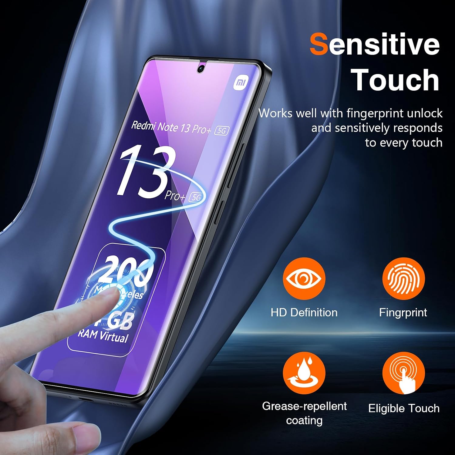 Detalle de LK Protection écran TPU pour Redmi Note 13 Pro Plus 5G – 3 films transparent HD (sans verre) et protection 3D