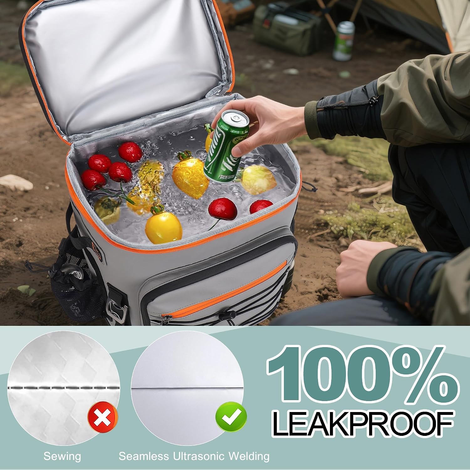 Detalle 2 de YOUNGOA 30L Cooler Backpack: Large Insulated Leakproof Rucksack for Outdoors