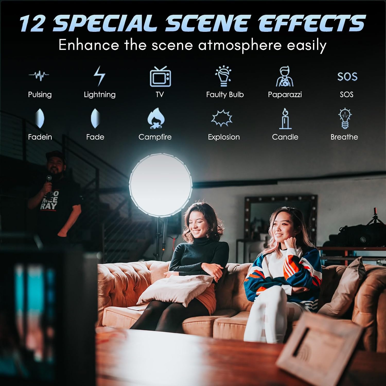 Thumbnail 5 de Tolifo PL-200B 200W Bi-Colour LED Video Light — Quiet, App-Controlled, Bowens Mount