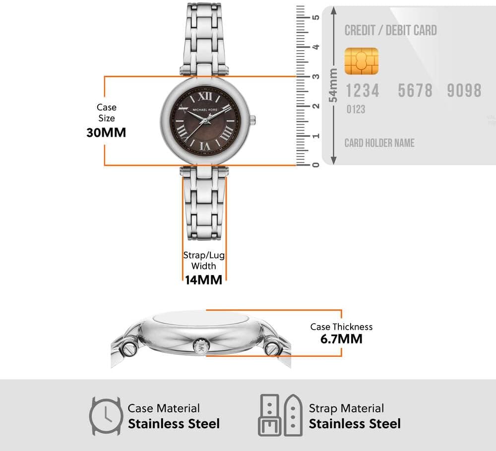 Thumbnail 6 de Michael Kors Montre Laney pour Femme en acier inoxydable — mouvement à quartz 3 aiguilles, cadran gris