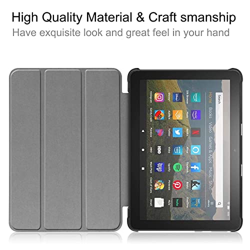 Thumbnail 5 de ODQQDO Fire HD 8 & 8 Plus Tablet Case with Trifold Stand and Auto Sleep/Wake (Black)