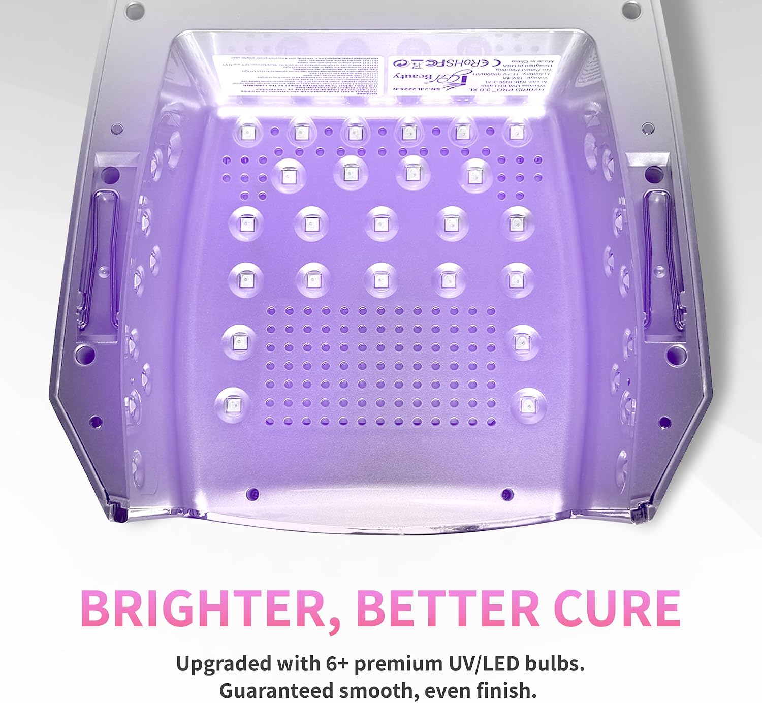 Detalle de iGel Beauty Hybrid PRO 3.0 XL UV/LED Nail Lamp: Cordless 48W Studio-Grade for Builder Gel & Full-Hand Curing