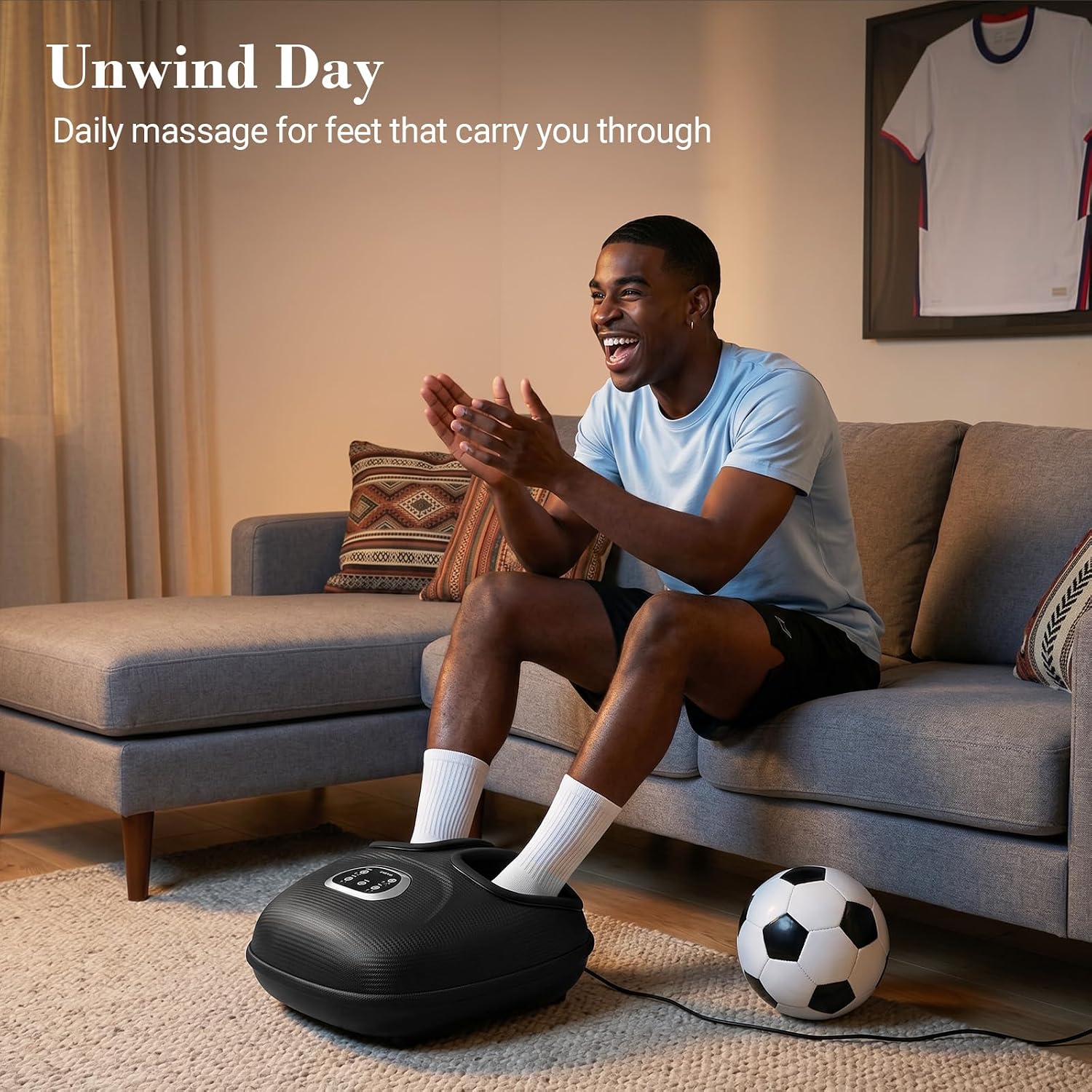 Detalle 2 de CuPiLo Foot Massager with Heat, 5 Compression Levels & Vibration (FSA/HSA eligible)
