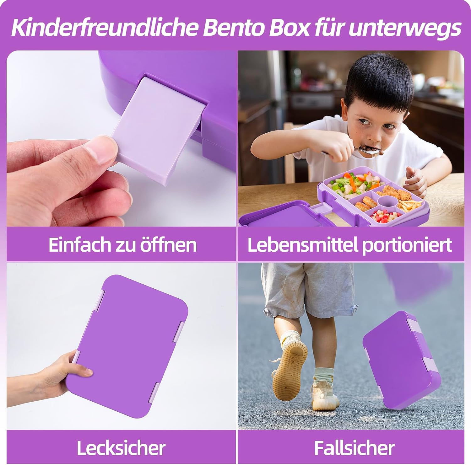 Thumbnail 2 de QCQHDU Brotdose Kinder 6 Fächer