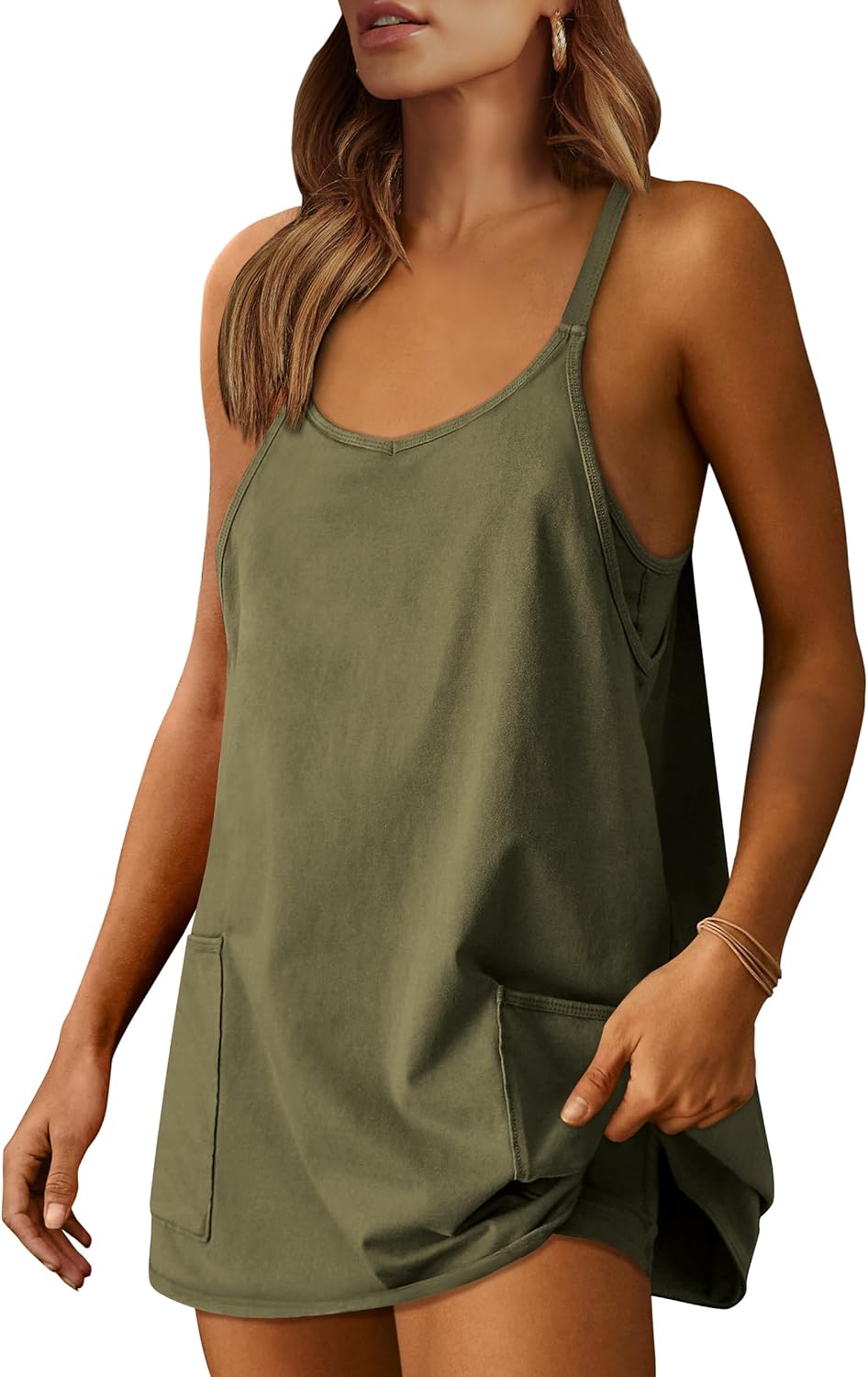 Thumbnail 4 de ANRABESS Women Athletic Tennis Dress with Built-In Shorts