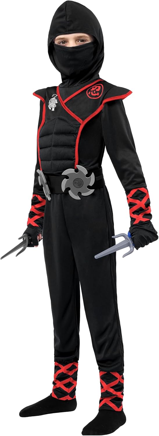 Detalle 2 de Spooktacular Creations Jungen Ninja Kostüm L 🎭