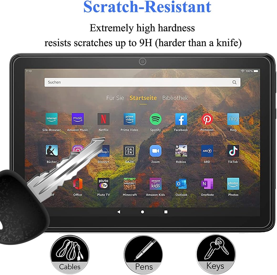 Detalle 2 de Ytuomzi 10-inch tempered glass screen protector