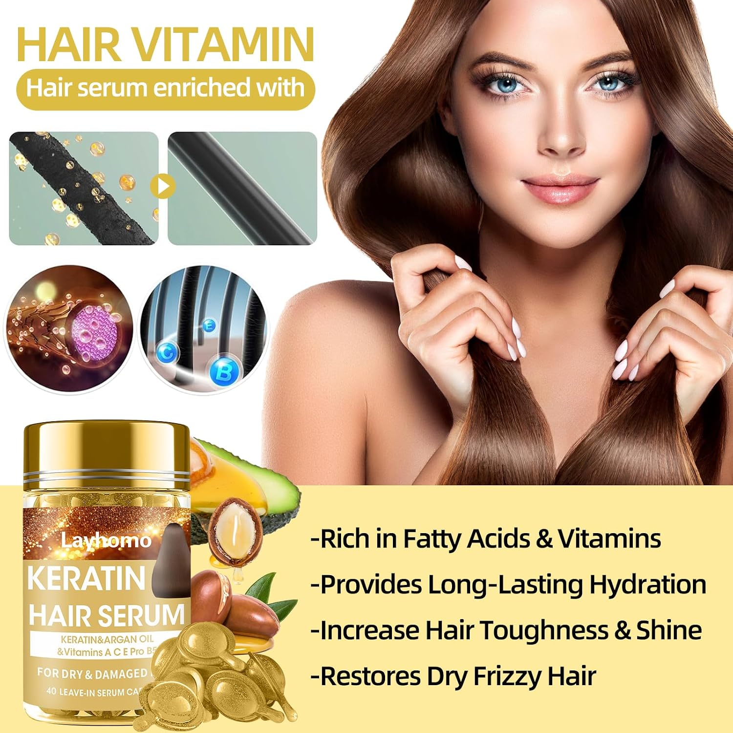 Thumbnail 3 de Layhomo Keratin Hair Serum 60 Capsules