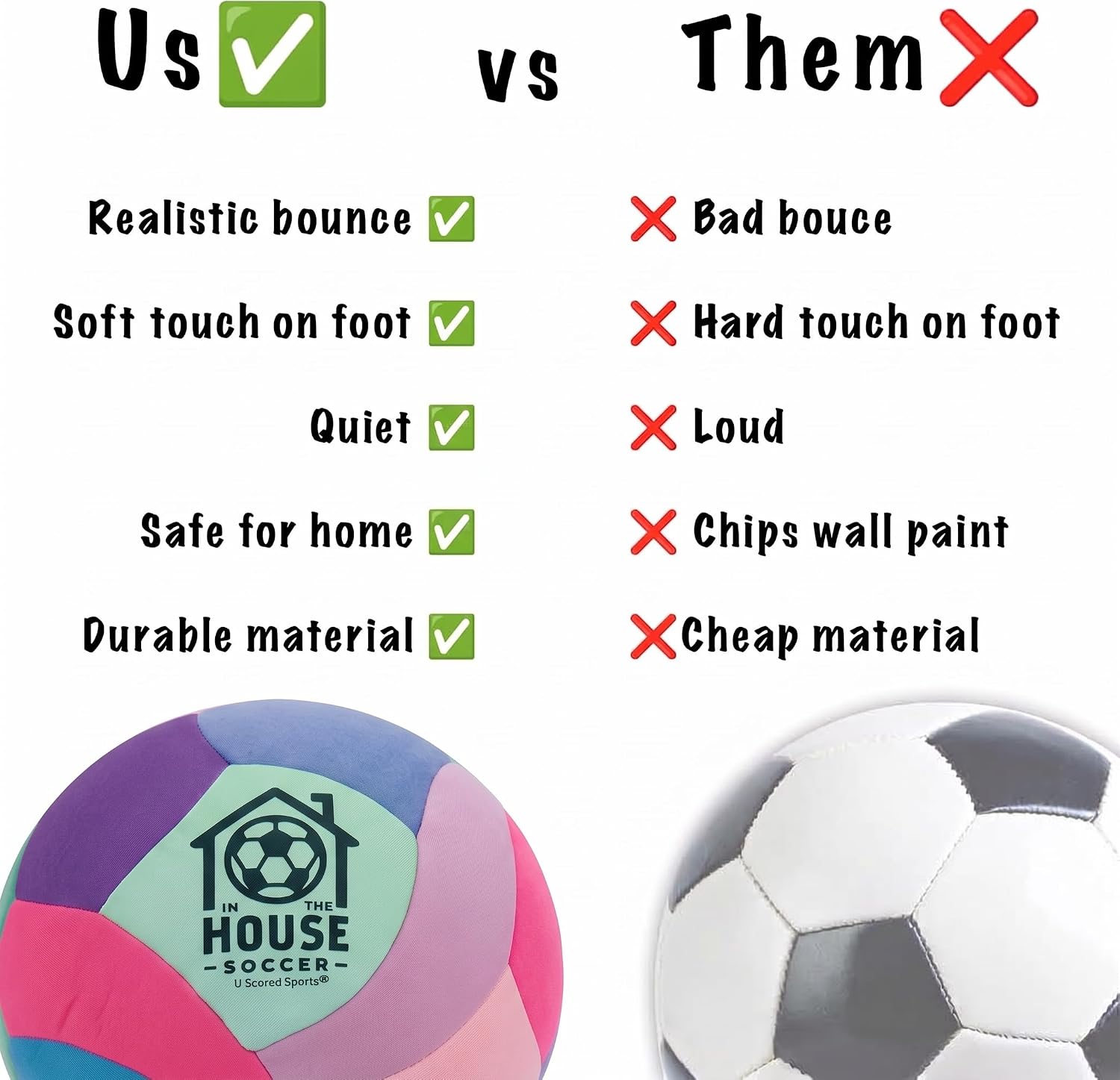 Thumbnail 3 de U Scored Sports In The House Size 4 Padded Indoor Soccer Ball