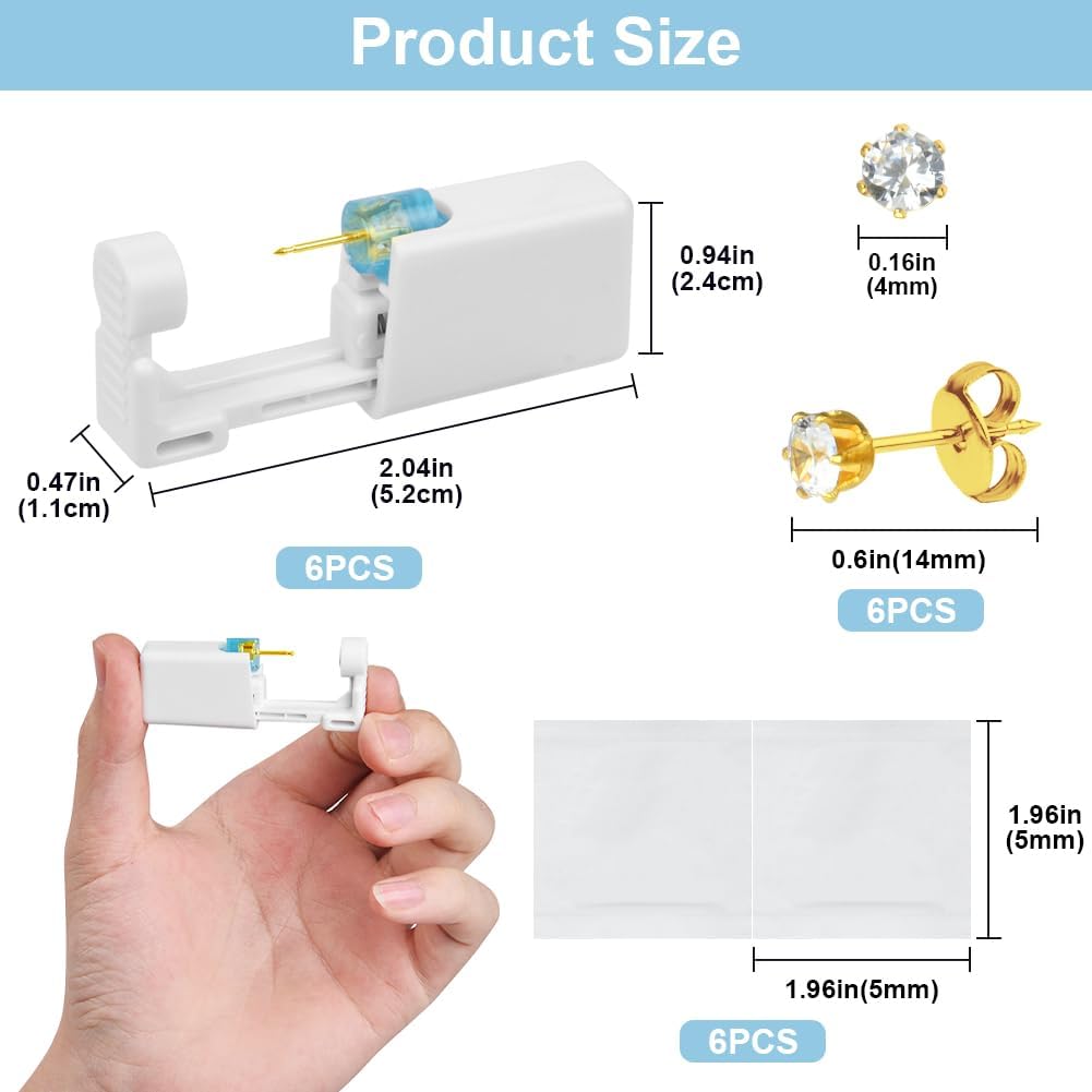 Thumbnail 1 de Aucuu Perceur d’oreille auto-perçant – kit pistolets de perçage pour oreilles (jetable)