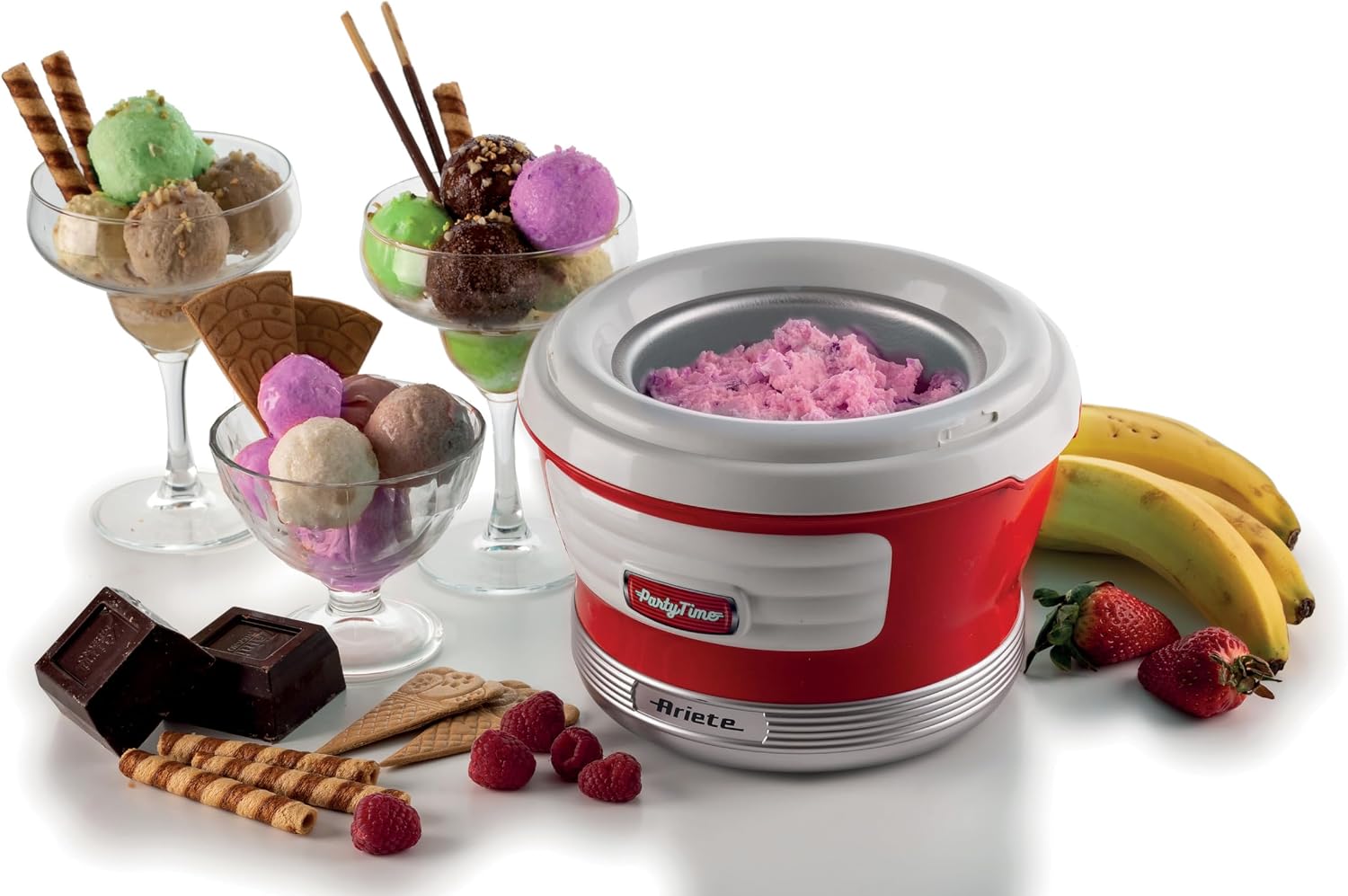 Thumbnail 4 de Ariete 643/00 Máquina de Helado Party Time 🍨 1.5L Roja