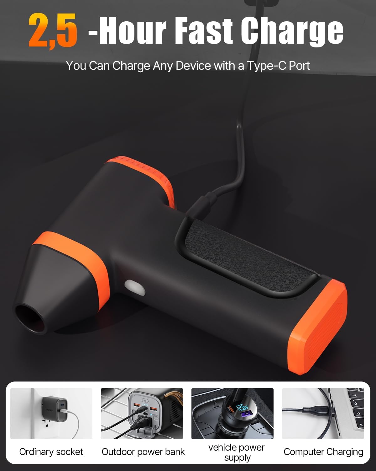 Detalle 2 de WOWDSGN Electric Air Duster 130000RPM