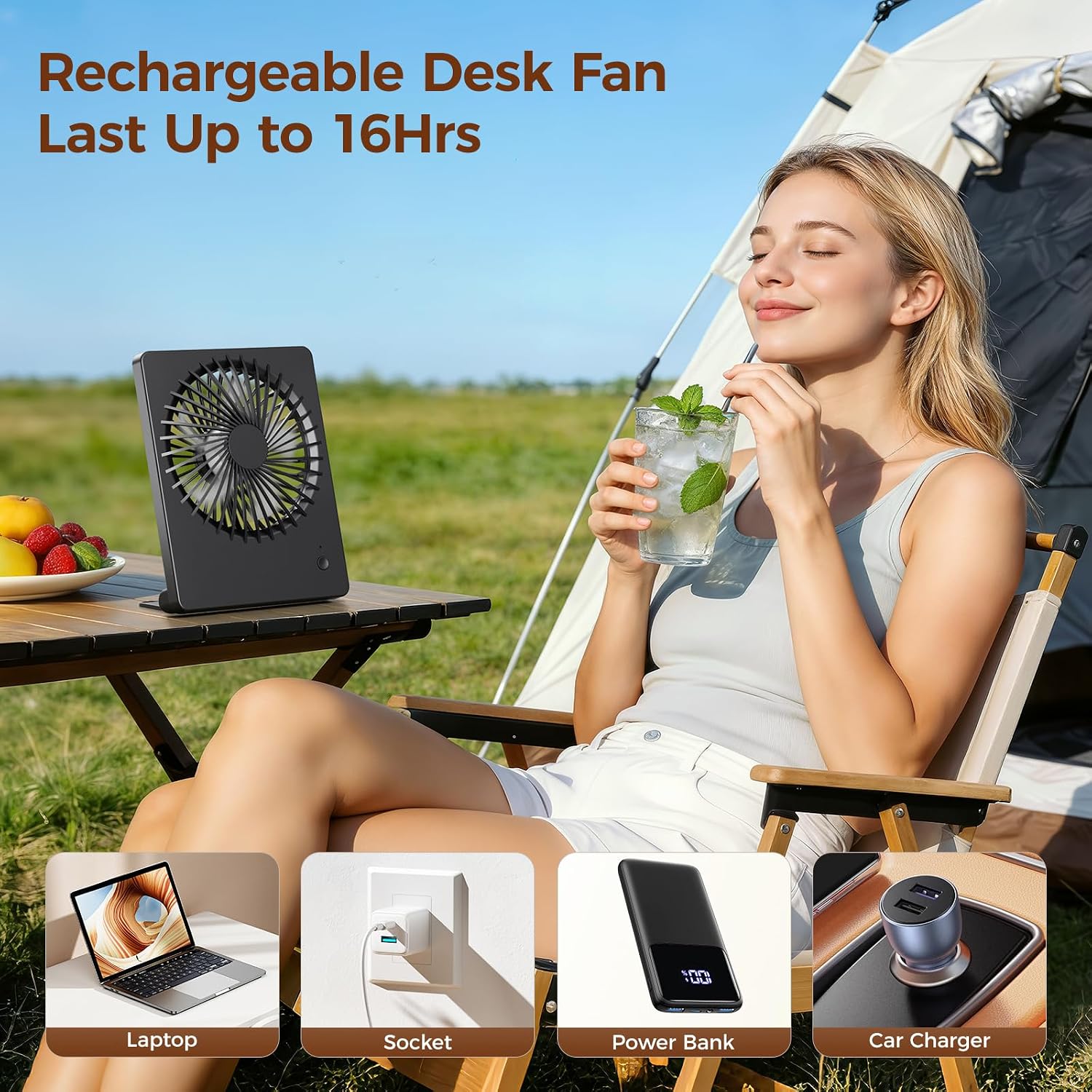 Thumbnail 2 de TriPole Desk Fan 2000mAh