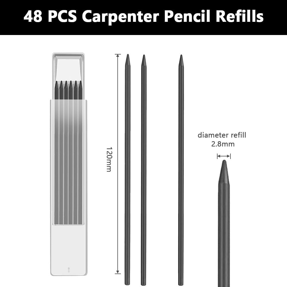 Thumbnail 1 de OSDUE 48 Stück 2,8 mm Bleistiftminen für Zimmermannsbleistift 📐
