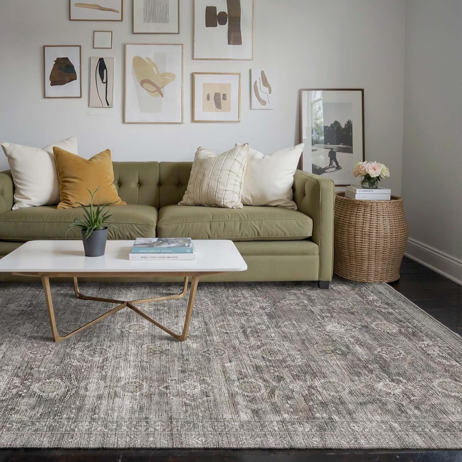 Detalle 2 de Rugxara 5x7 Taupe Grey Area Rug ⚙