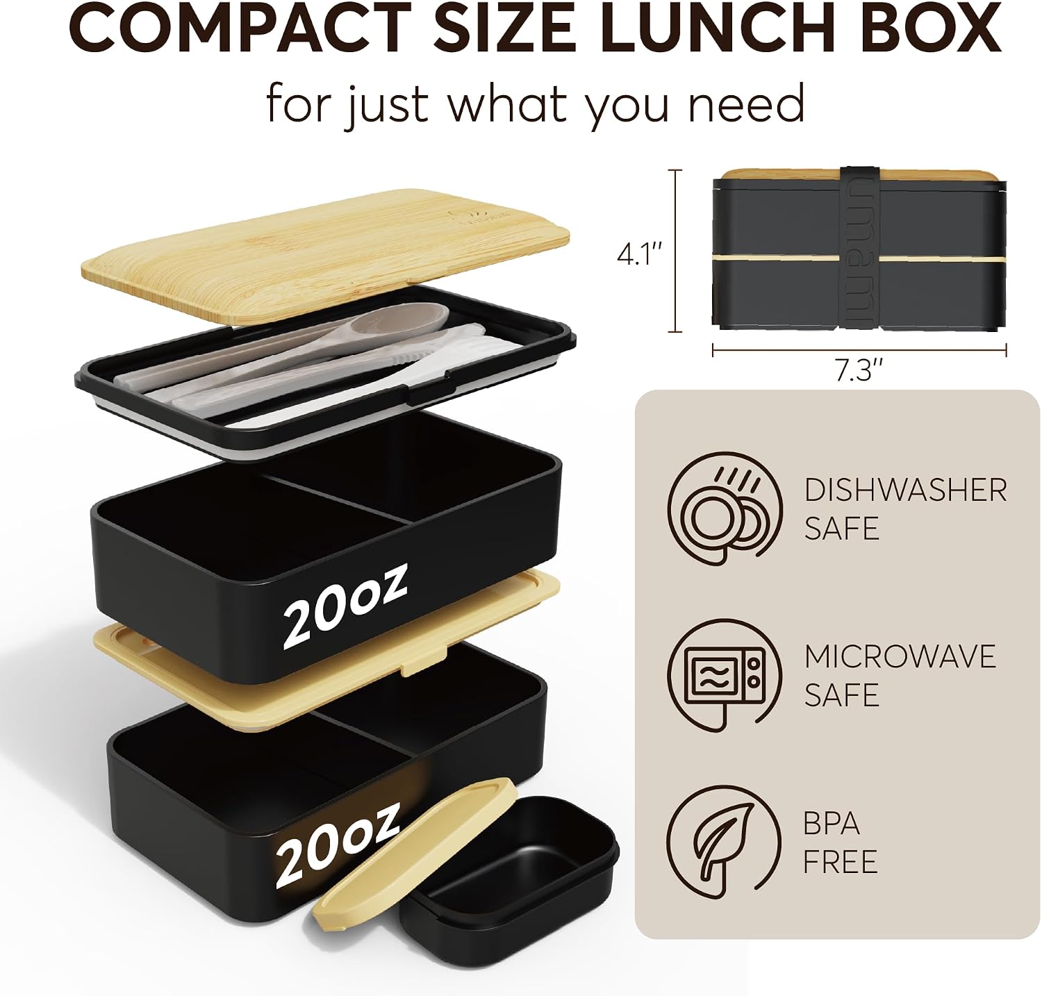 Thumbnail 4 de Umami Bento Box Adult All‑in‑1 40 oz 🍱