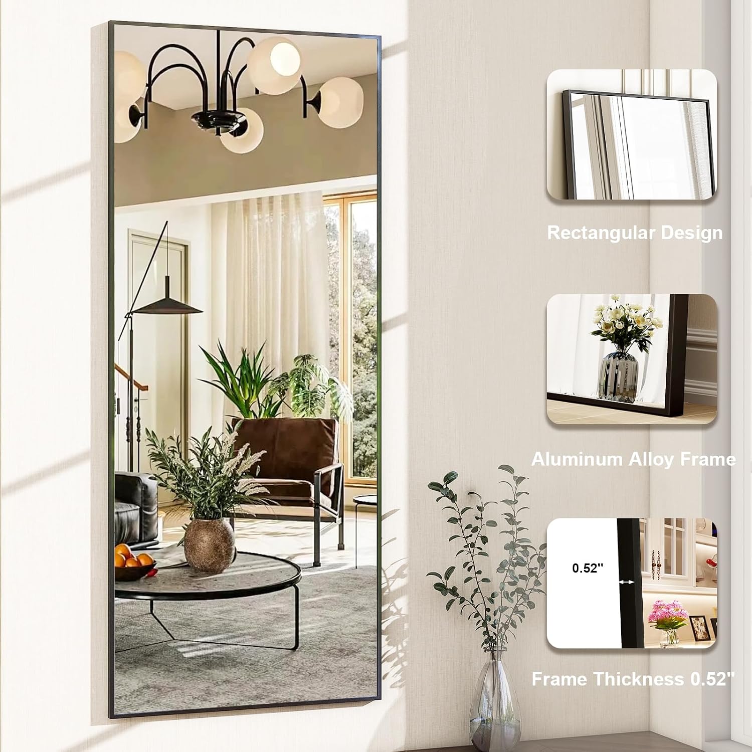 Detalle de HARRITPURE Full-Length Mirror 21 x 56 in