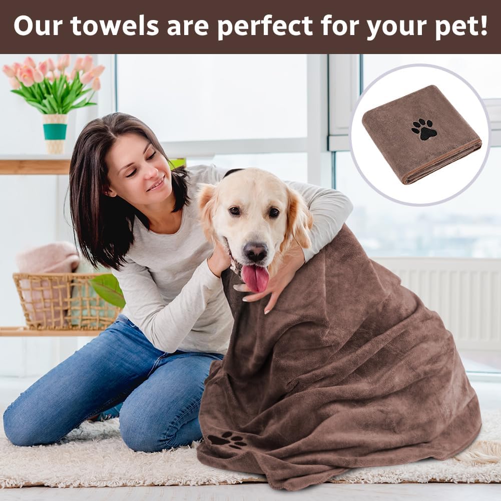 Thumbnail 6 de Adiwo grande serviette pour chien en microfibre camel 140 x 70 cm – extra absorbante
