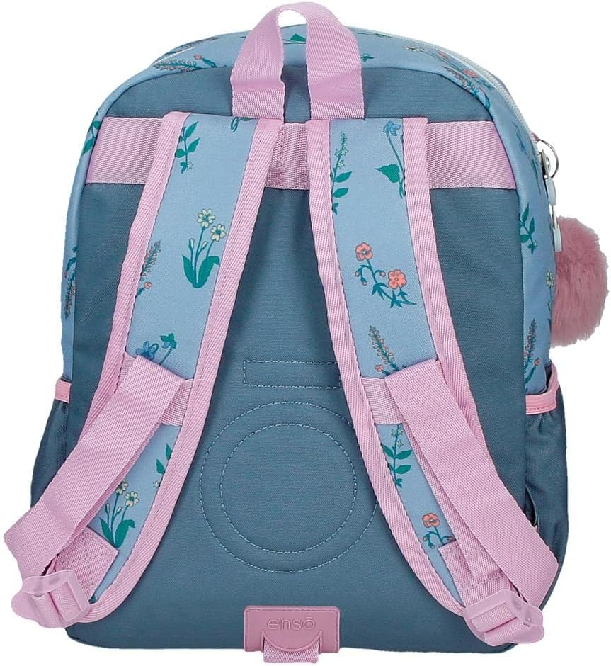 Detalle 2 de Enso We Love Flowers Mochila Preescolar Rosa 🌸 25x32x12 cm