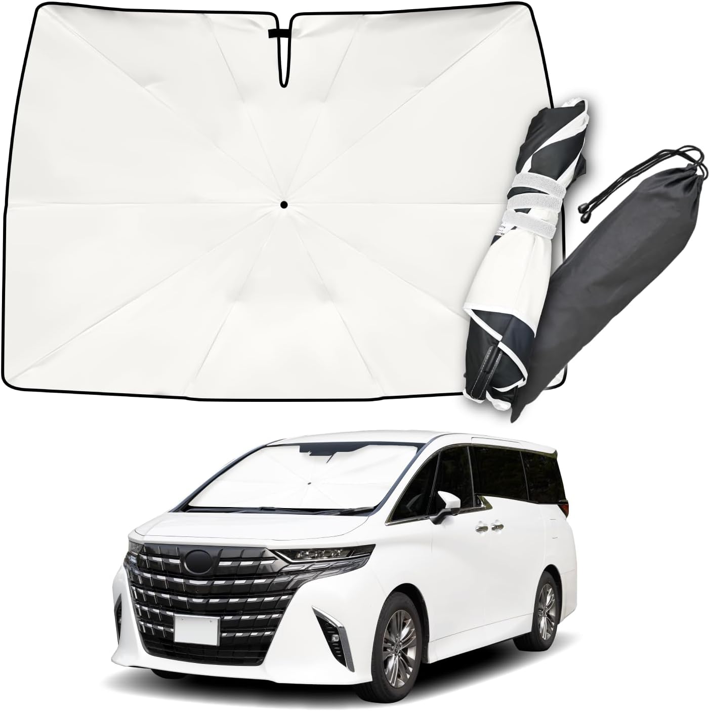 Detalle de セイワ IMP455 車種専用ワンタッチサンシェード、ラディクール生地採用・UVカット率100%