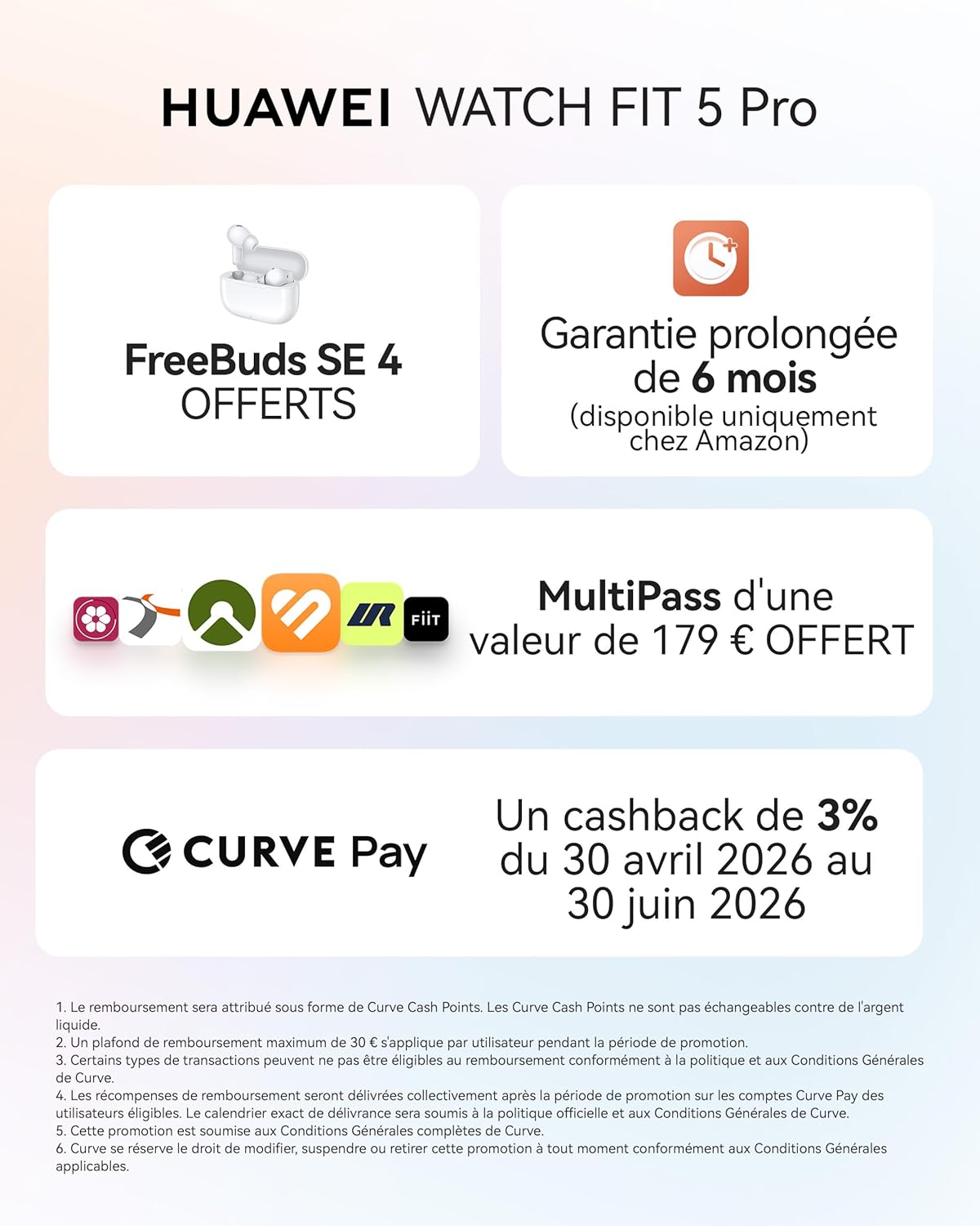 Thumbnail 1 de HUAWEI Watch FIT 5 Pro + FreeBuds SE 4 Beige : montre connectée complète et écouteurs pour le quotidien