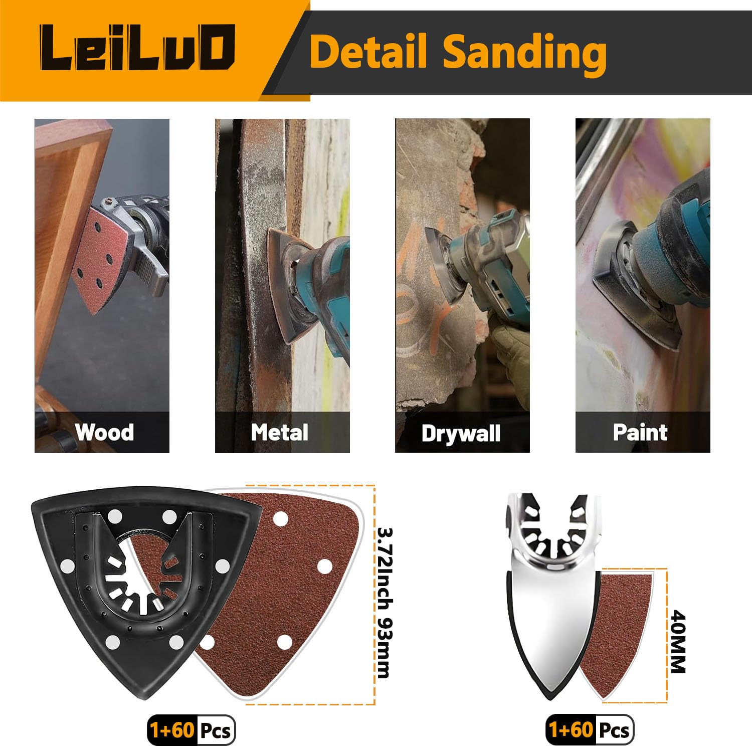 Thumbnail 5 de LEILUO 155-piece Oscillating Multi-Tool Kit 🛠