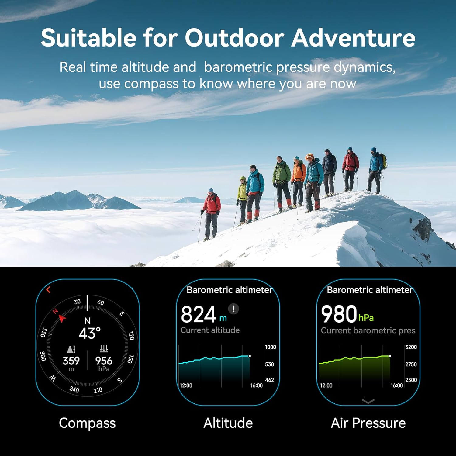 Thumbnail 2 de GPS Montre Connectée AMOLED 2,06" ⌚