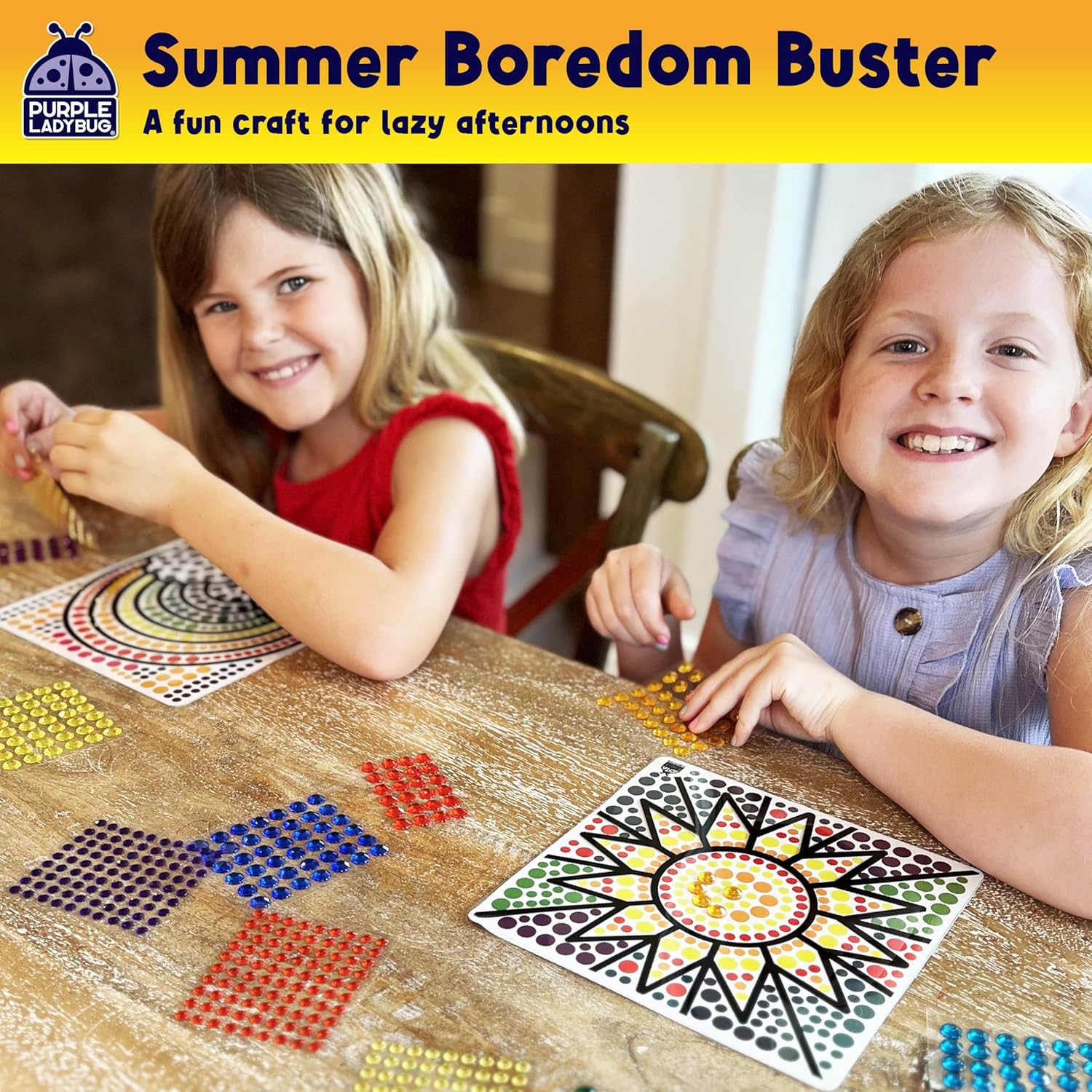 Thumbnail 1 de SunGemmers Window Gem Art Suncatcher Kits (Sun & Rainbow Templates) for Kids 4–10