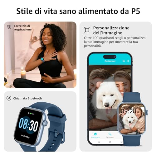 Thumbnail 5 de AcclaFit Smartwatch Uomo Donna 1.85": 140+ modalità, monitoraggio salute e impermeabilità IP68